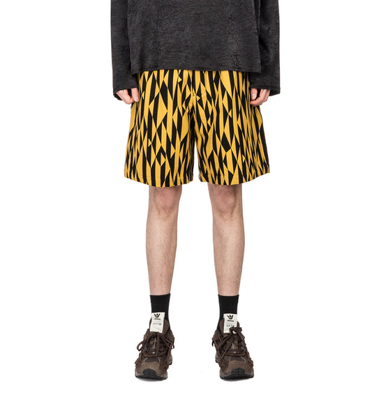 SONG FOR THE MUTE BUMBLEBEE ELASTICATED SHORTS YELLOW/BLACK