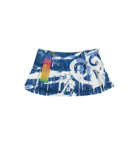 MINI SKIRT ACID INDIGO