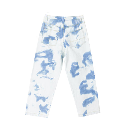 TIE-DYE BAGGY JEANS ACID INDIGO