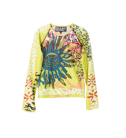 LONG SLEEVE RASH GUARD NEON SUNSET