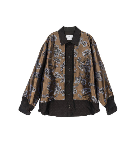 PAISLEY JACQUARD SHIRT BROWN