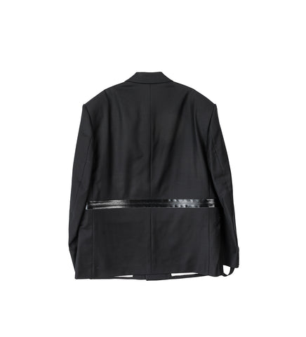 CHECK ZIP SHIRT BLACK