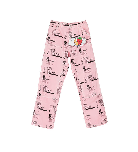 INSULATION PRINT DOUBLE KNEE PINK