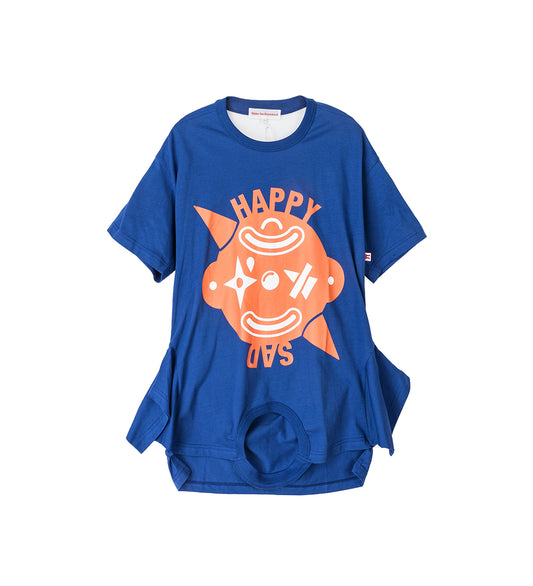 HAPPY/SAD TURNABLE T MAZZARINE BLUE