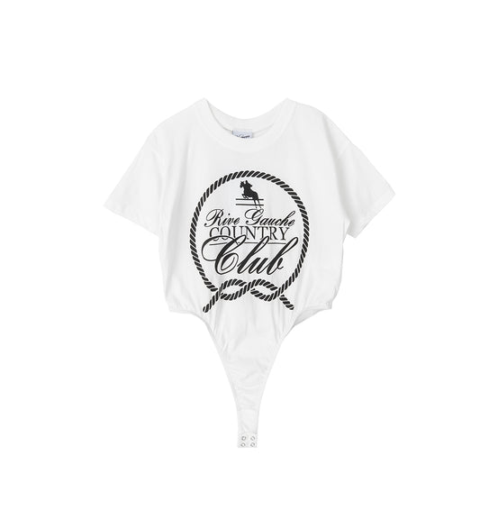 COUNTRY CLUB LEOTARD TEE BLANC DE BLANC