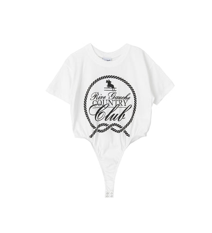 COUNTRY CLUB LEOTARD TEE BLANC DE BLANC