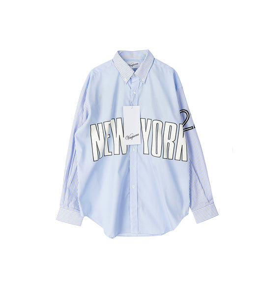 SLOUCHY BUTTON DOWN BLUE