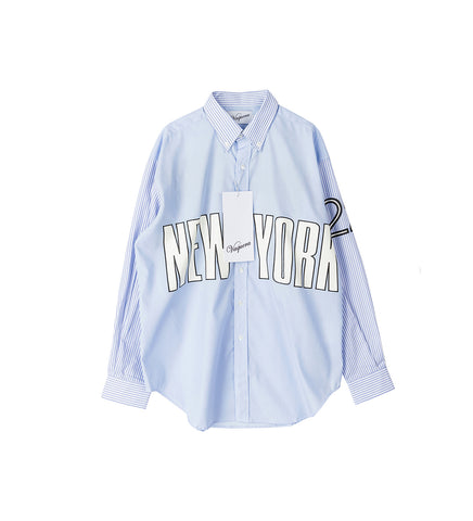SLOUCHY BUTTON DOWN BLUE