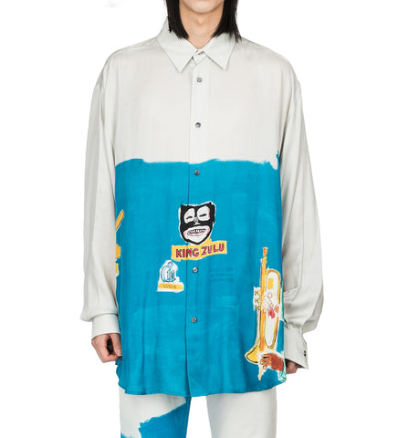 HONEY FUCKING DIJON BASQUIAT SHIRT BLUE