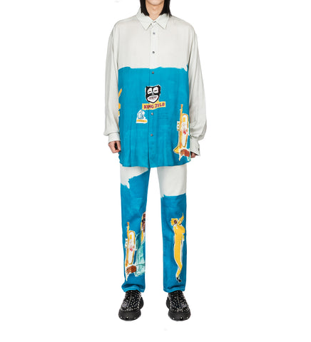 HONEY FUCKING DIJON BASQUIAT SHIRT BLUE