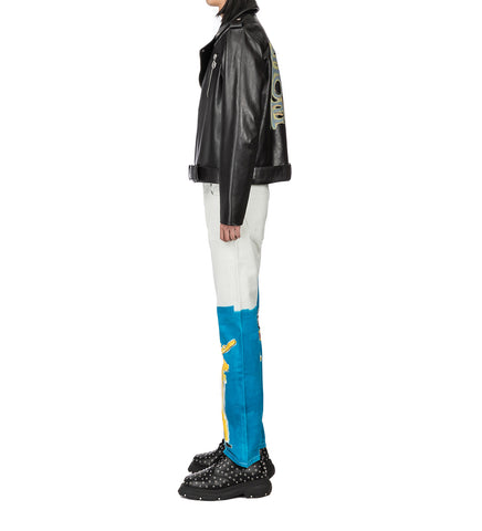 HONEY FUCKING DIJON BASQUIAT DENIM PANTS BLUE