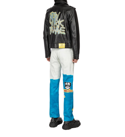 HONEY FUCKING DIJON BASQUIAT DENIM PANTS BLUE