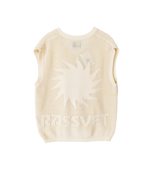 WAVE SEE THROUGH VEST LIGHT BEIGE