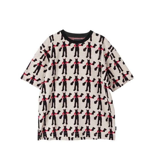 DEVIL JACQUARD T-SHIRT OFF WHITE