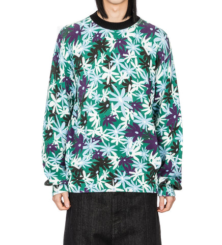 SS21 MARNI FLORAL SWEATER LIGHT BLUE FLOWERS