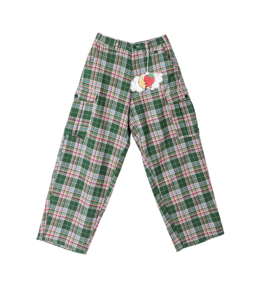 FLANNEL CARGO PANTS GREEN