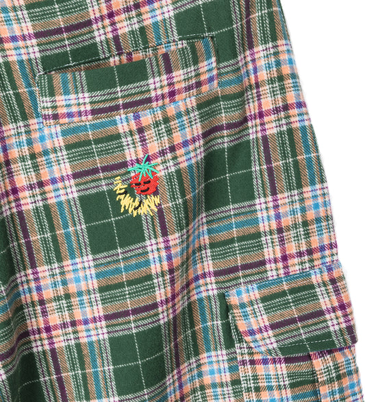 FLANNEL CARGO PANTS GREEN