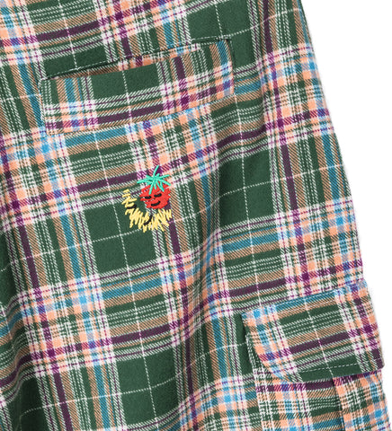 FLANNEL CARGO PANTS GREEN