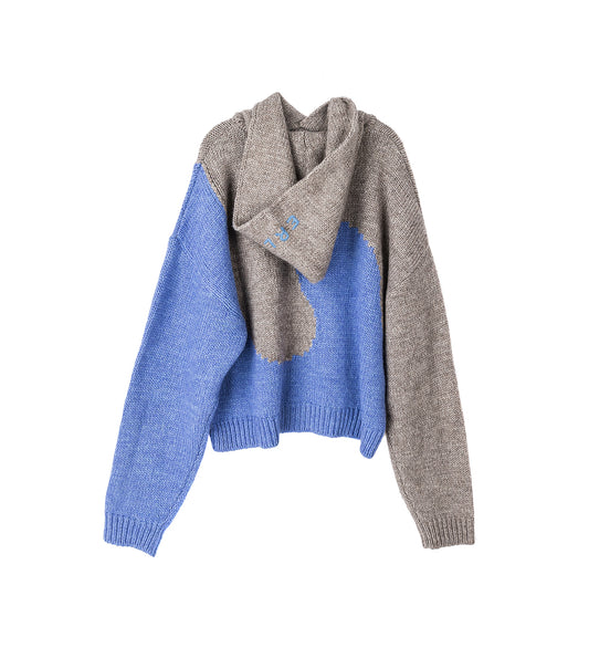 BICOLOR SWIRL HOODED MULTI