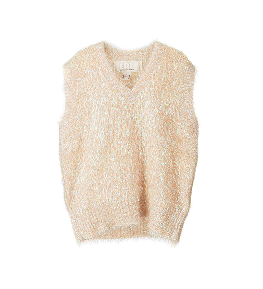 PSYCHE SLEEVELESS SWEATER BEIGE