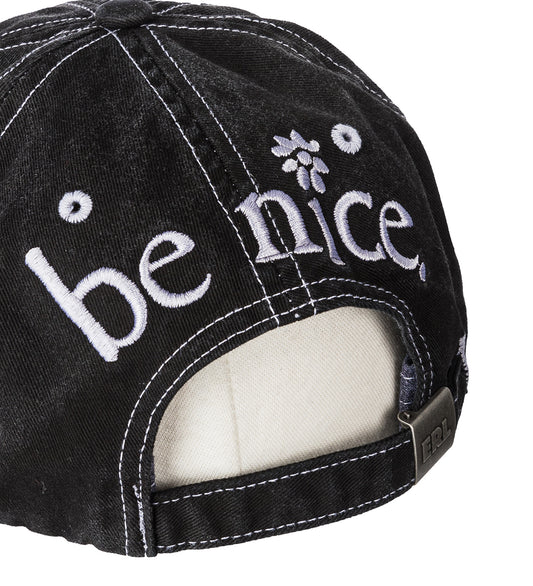 VENICE EMBROIDERED CAP BLACK