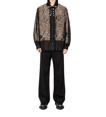 PAISLEY JACQUARD SHIRT BROWN