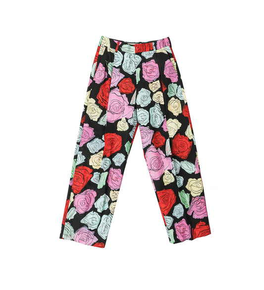 FLOWER PATTERN PRINTED PANTS MULTI
