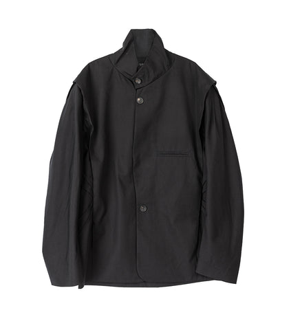 PUFF SLEEVE WORKWEAR JACKET BLACK/PEARL