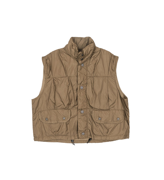 CROPPED EXHALE PUFFA VEST CAVALRY OLIVE