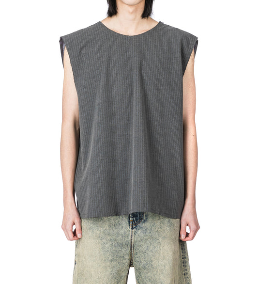 TELL TANK GREY PINSTRIPE