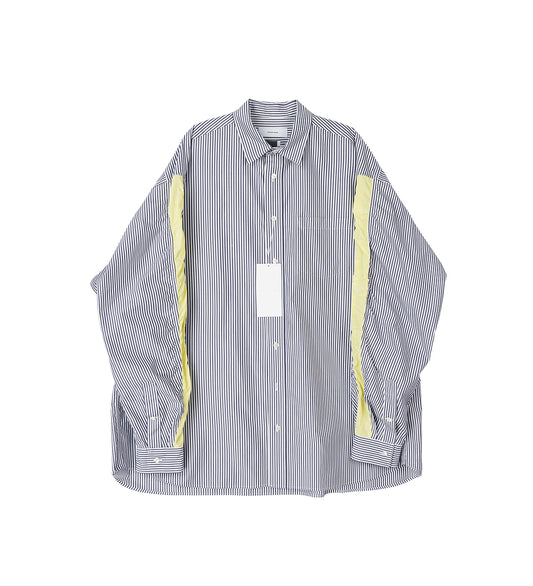 SLEEVE PANEL BIG HEART SHIRT BLUE STRIPES