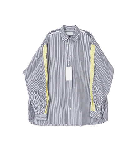 SLEEVE PANEL BIG HEART SHIRT BLUE STRIPES
