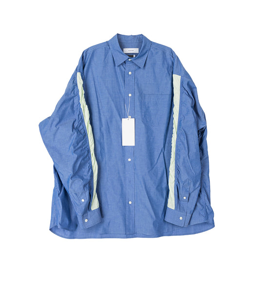 SLEEVE PANEL BIG HEART SHIRT BLUE