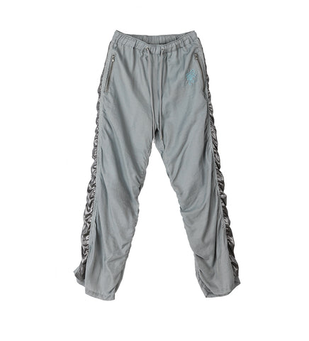 METALIC TRACK PANTS SILVER