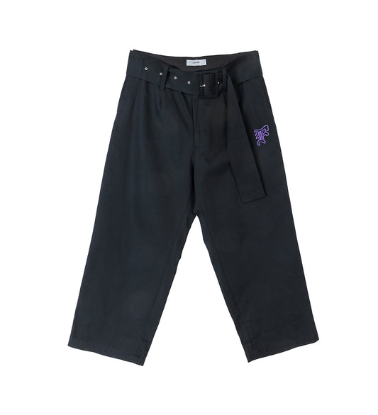 BELTED BIG HEART PANTS NAVY
