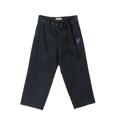 BELTED BIG HEART PANTS NAVY