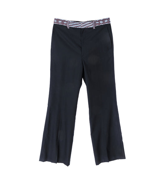 WOOL PANTS NAVY
