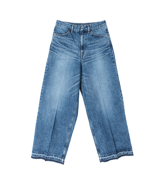 WIDE DENIM PANTS BLUE