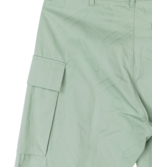 EMBROIDERED CARGO PANTS PISTACHIO