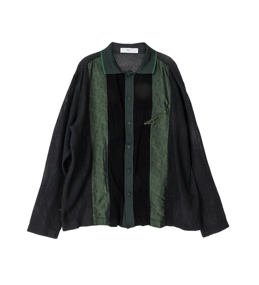 RASCHEL MESH SHIRT L/S BLACK