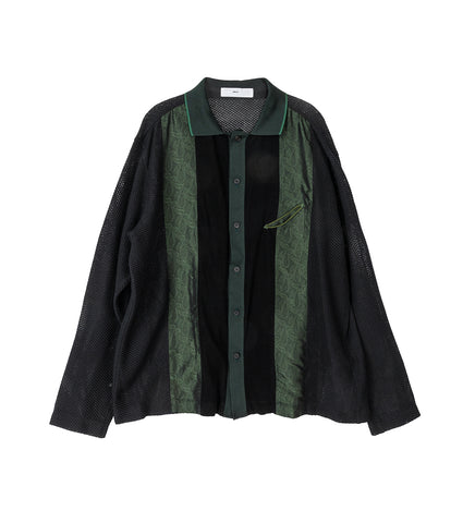 RASCHEL MESH SHIRT L/S BLACK