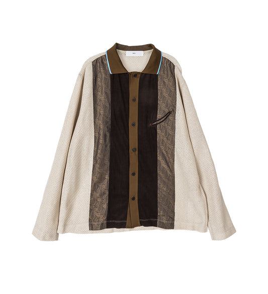 RASCHEL MESH SHIRT L/S BEIGE