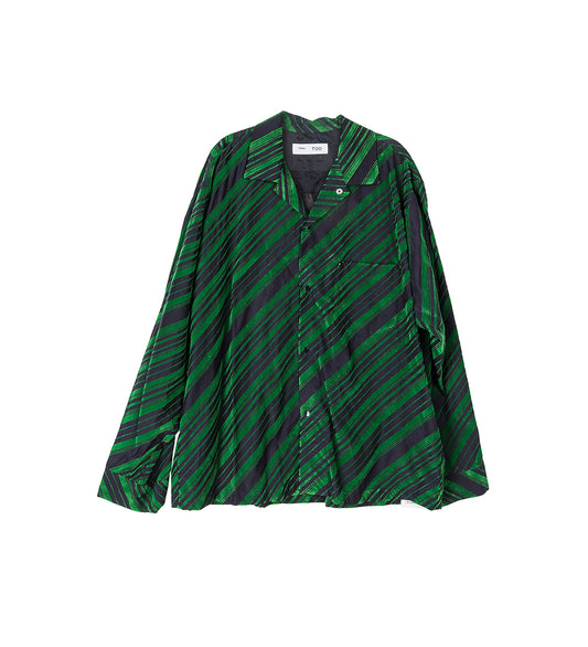 FLOCKY PRINT SHIRT GREEN