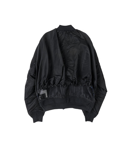 NYLON TWILL BLOUSON BLACK