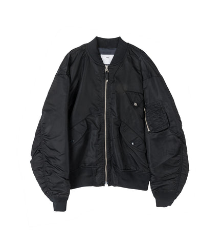 NYLON TWILL BLOUSON BLACK
