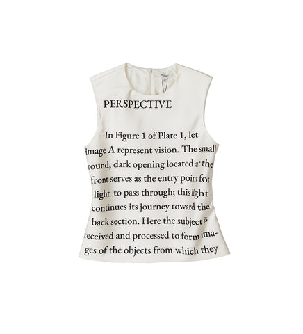 BIAS CUT SLEEVELESS TOP IVORY