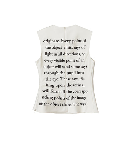 BIAS CUT SLEEVELESS TOP IVORY