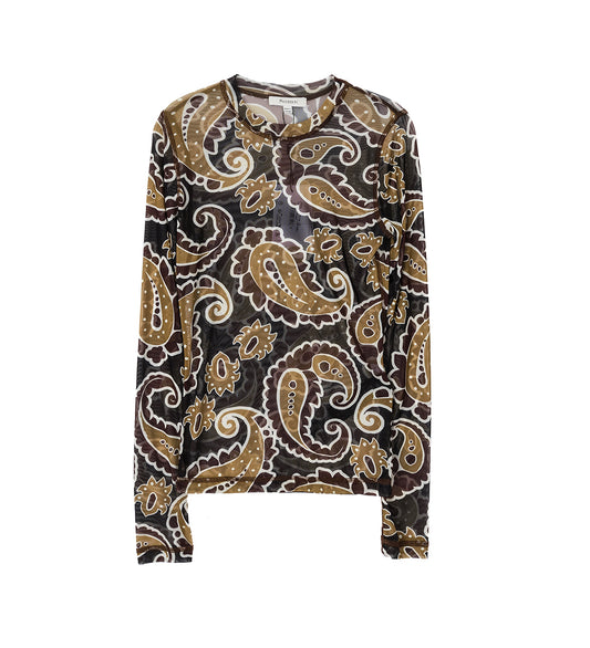 LONG SLEEVE UNDERPINNING RED BROWN