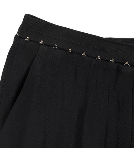 HOOK & EYE WIDE-LEG TROUSER BLACK