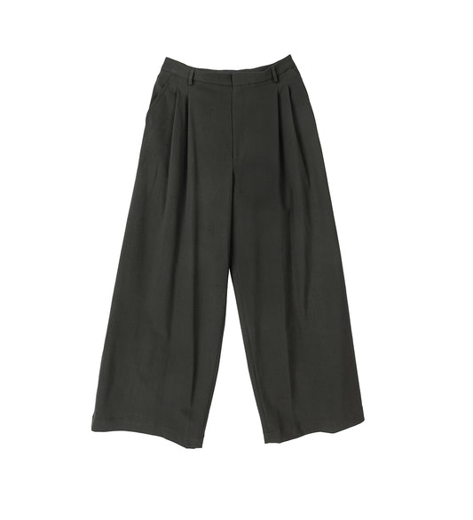 JUMBO WIDE LEG TROUSERS MILITRAY GREY